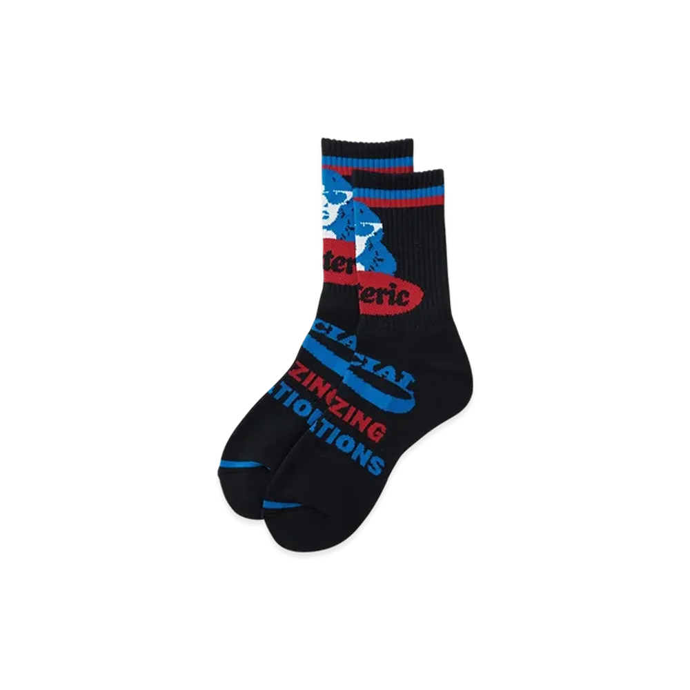 HYSTERIC GLAMOUR Amazing Vibrations Sports Socks "Black"