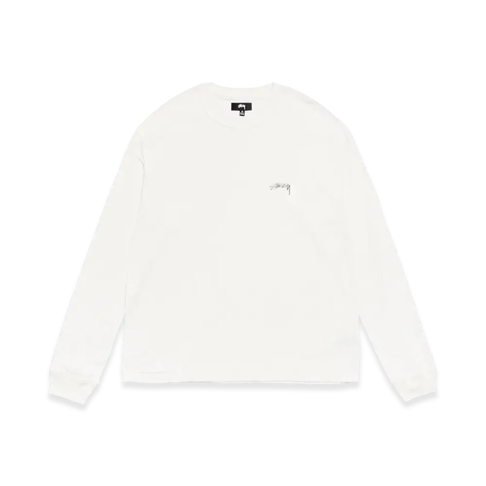 Stussy Lazy LS Tee "White"