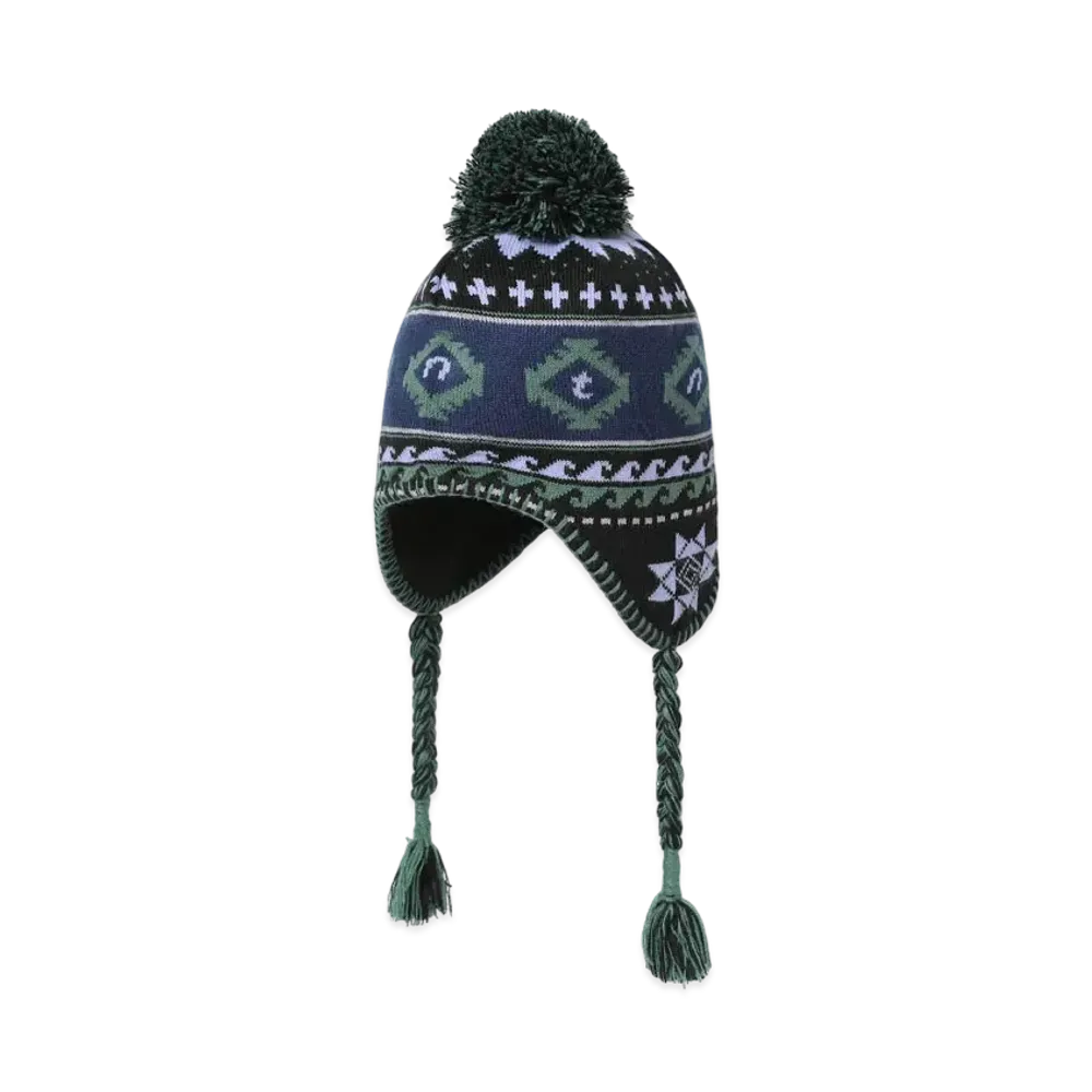 thisisneverthat Pom Earflap Beanie "Black"