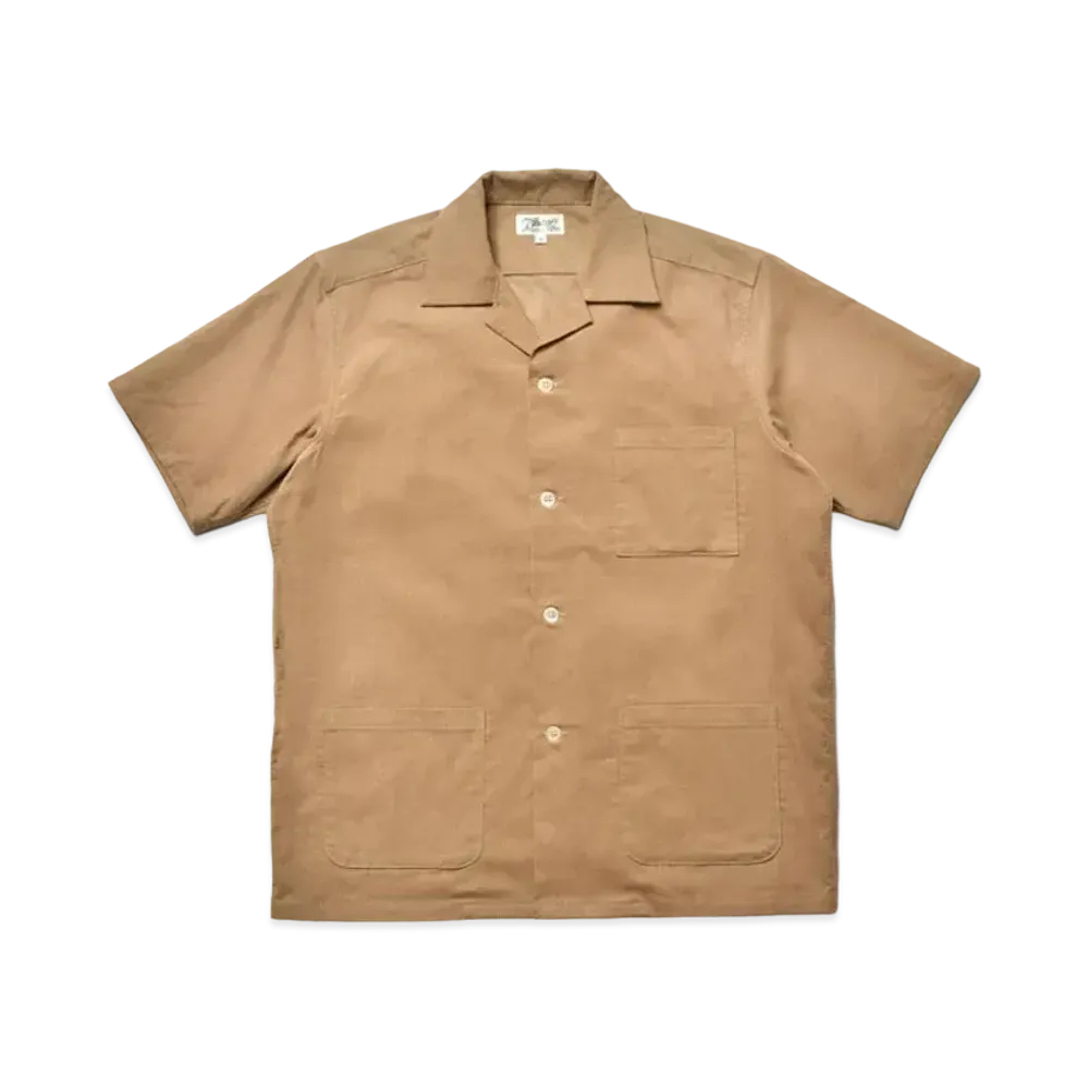 THE REAL McCOY'S Open Collar Resort S/S Shirt / Summer Corduroy "Beige"
