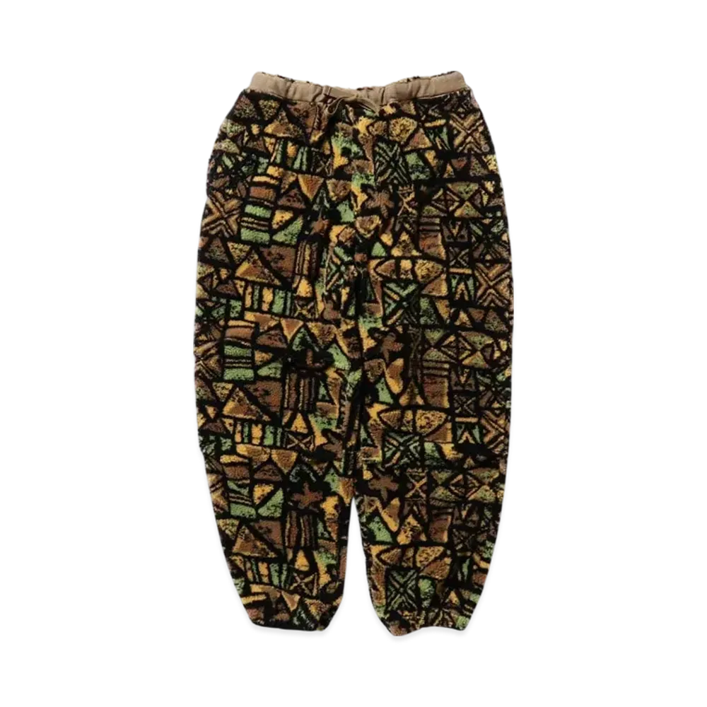 BEAMS GYM Pants Wide Jacquard Boa "Batik"