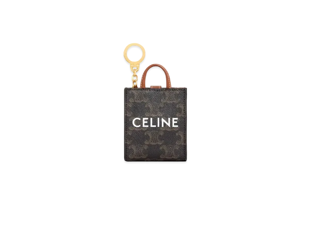 CELINE Micro Vertical Cabas In Triomphe Canvas And Calfskin "Tan"