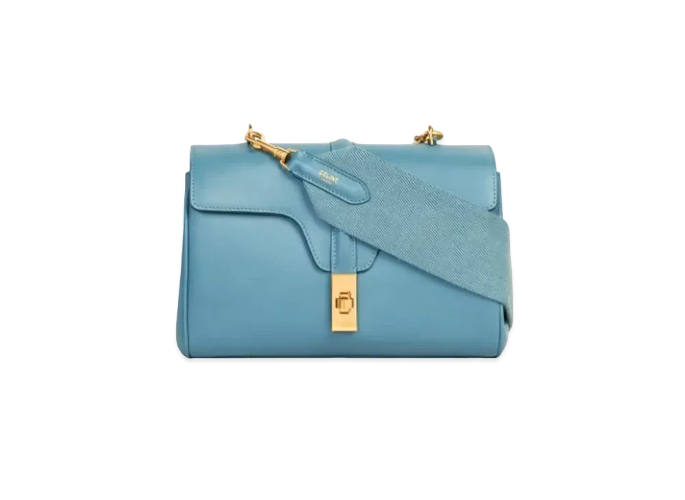 CELINE Teen Soft 16 In Smooth Calfskin "Denim"