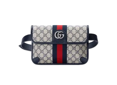 GUCCI Ophidia Belt Bag GG Supreme Canvas "Beige/Blue"