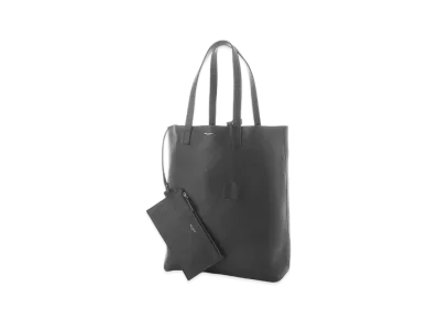 SAINT LAURENT Bold Shopping Bag In Grained Leather "Black"