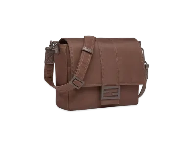 FENDI Baguette Messenger Bag Medium Nylon Bag "Brown"