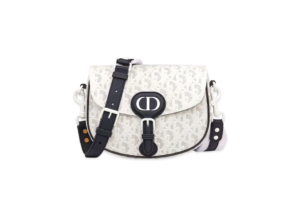 Dior Bobby Medium Bags Oblique Calfskin "White"