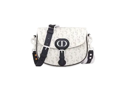 Dior Bobby Medium Bags Oblique Calfskin "White"
