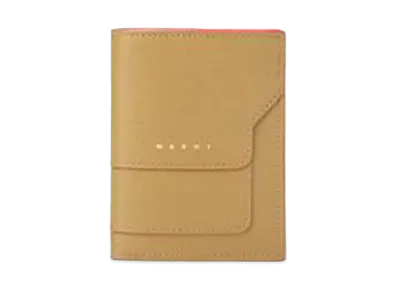 Marni Saffiano Calfskin Bi Fold Wallet "Green"