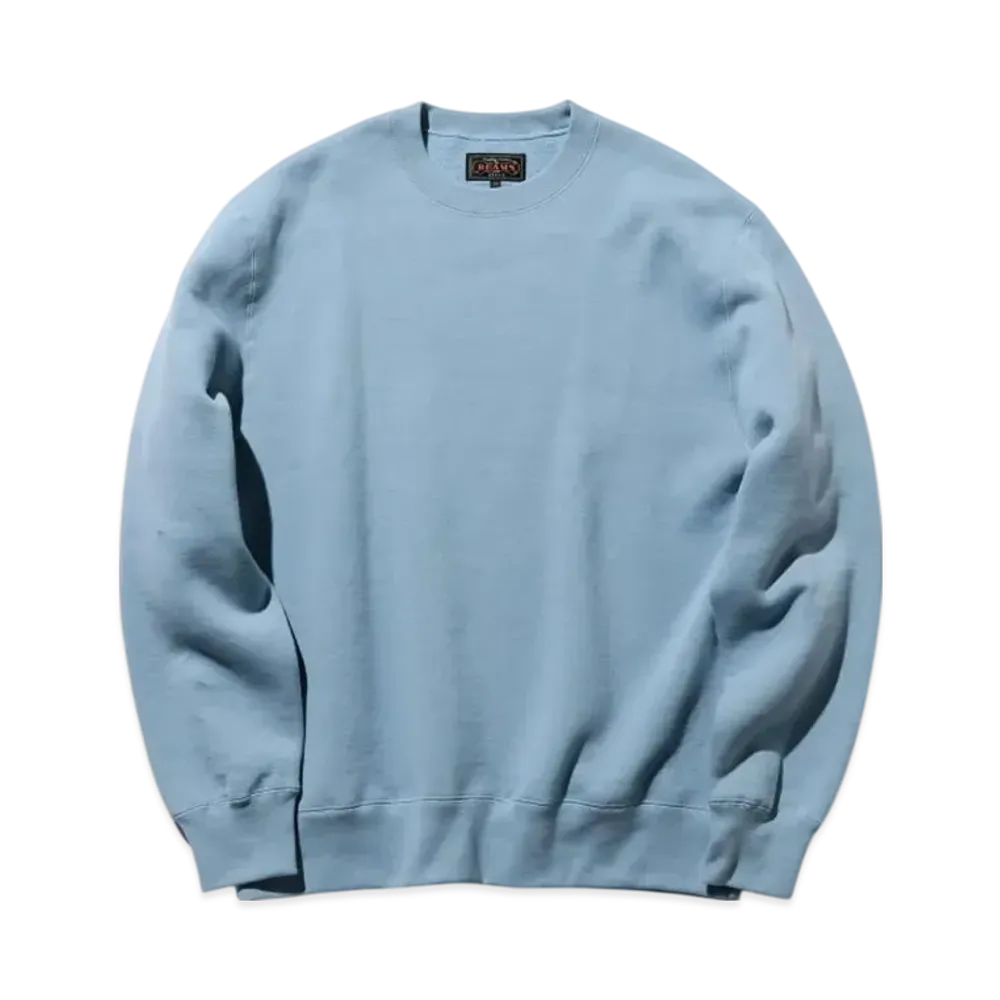 BEAMS Sweat Crew Raised Back "Sax"
