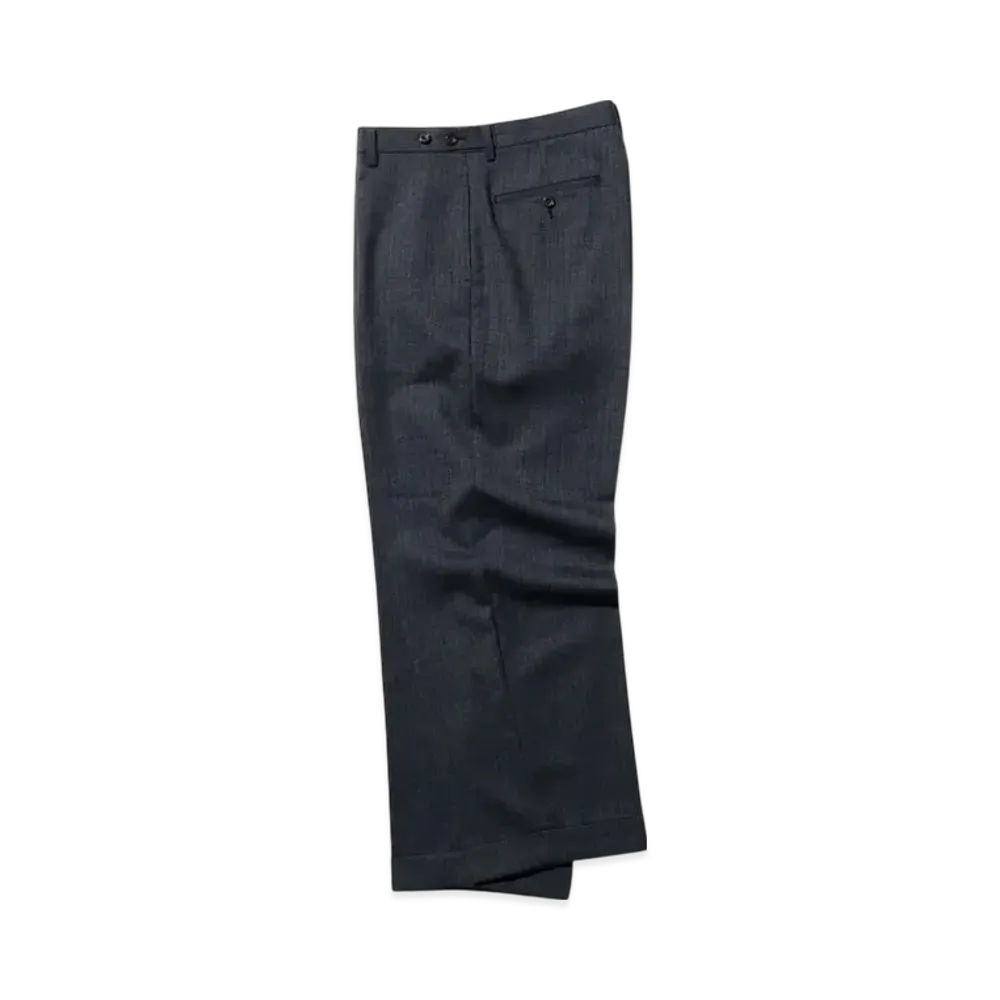 BEAMS IVY Wide Dobby Hairline "Navy"
