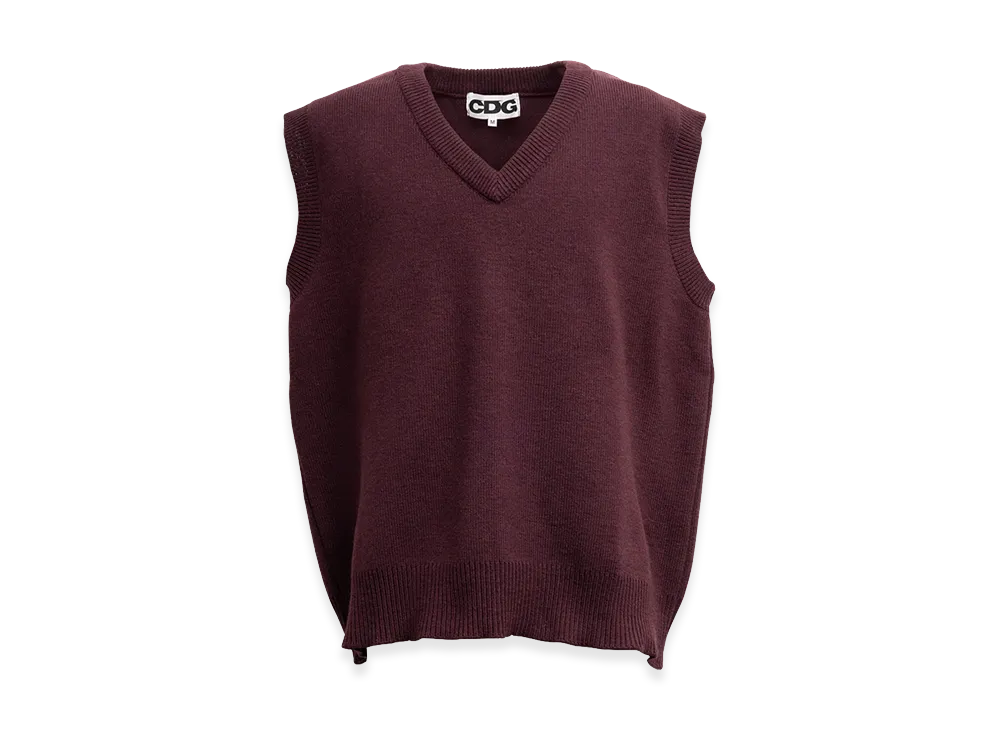 COMME des GARCONS CDG Oversized Pullover Vest "Maroon"