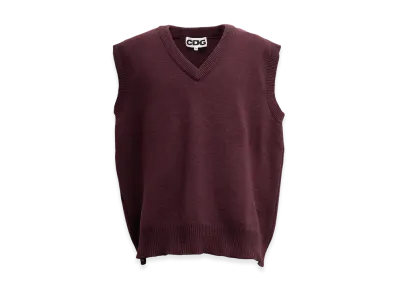 COMME des GARCONS CDG Oversized Pullover Vest "Maroon"