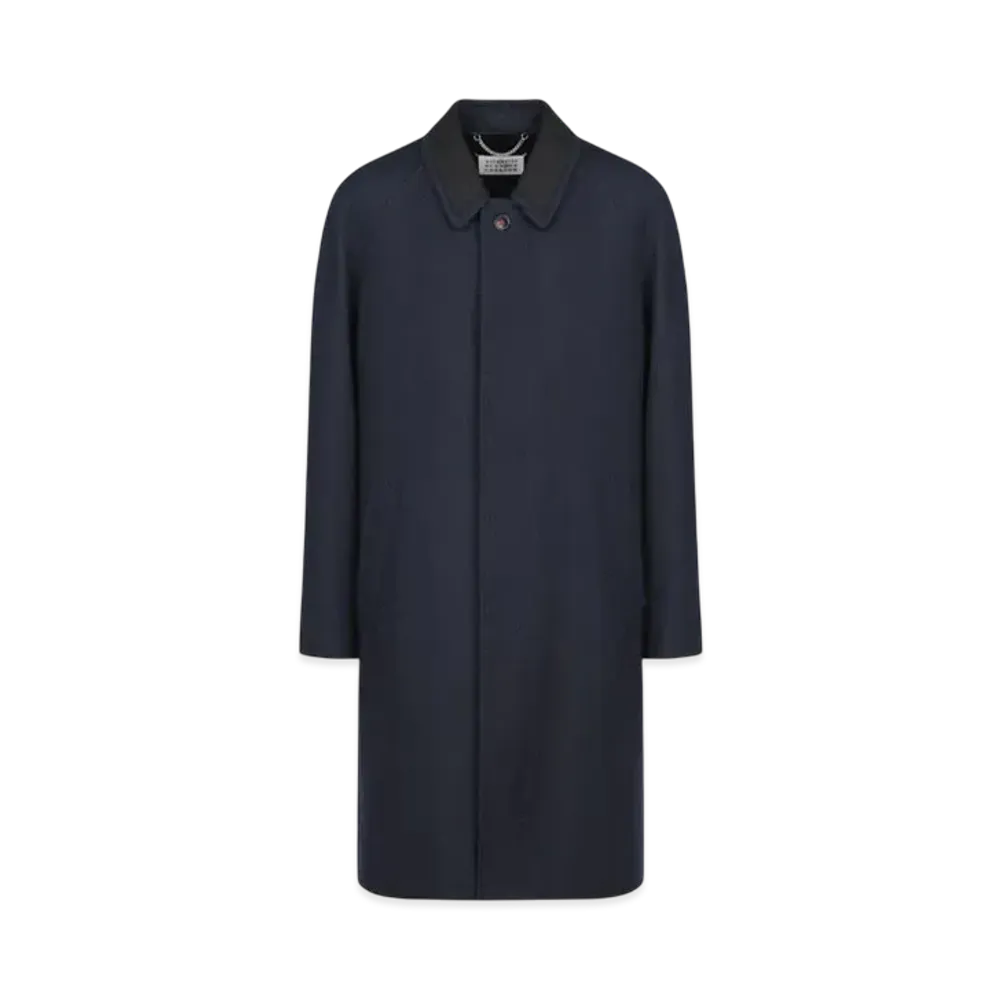 Maison Margiela Women's Wool Viscose Coat "Navy"