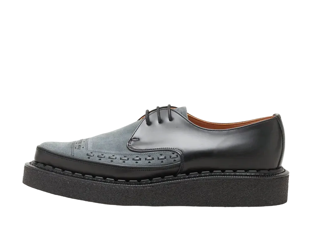 GEORGE COX Diano No.5 Sole "Black/Charcoal" Suede 3705-V-617