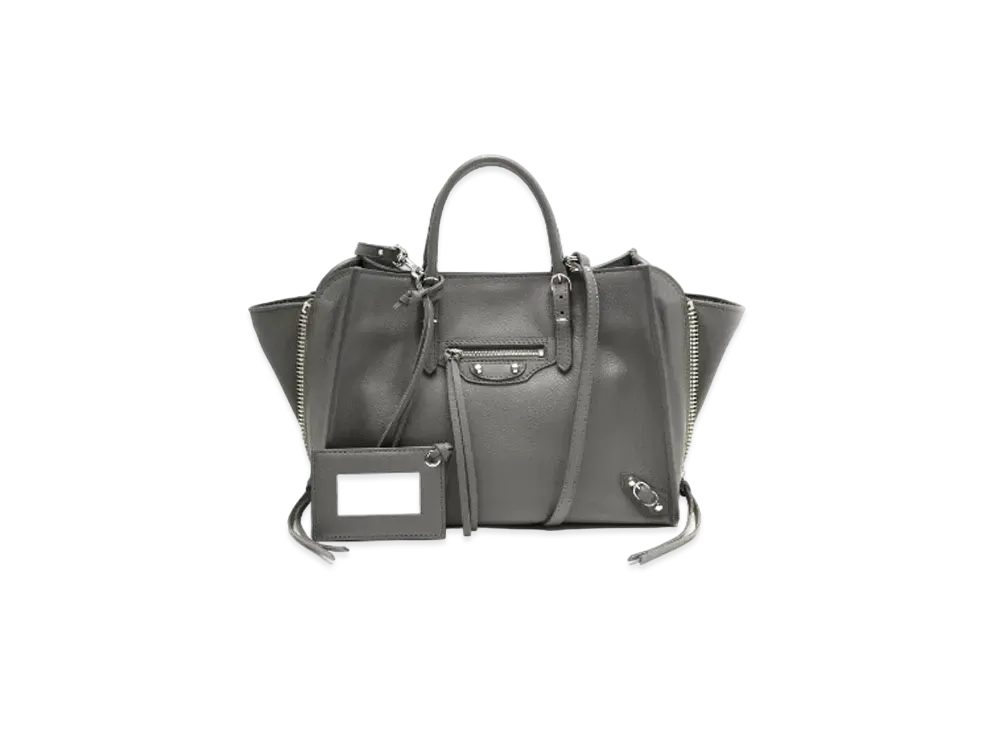 BALENCIAGA Handbag Cowhide "Grey"