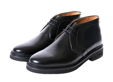 Berwick Chukka Boots HO223 Coating Leather "Black" 370ROVIBK Wide