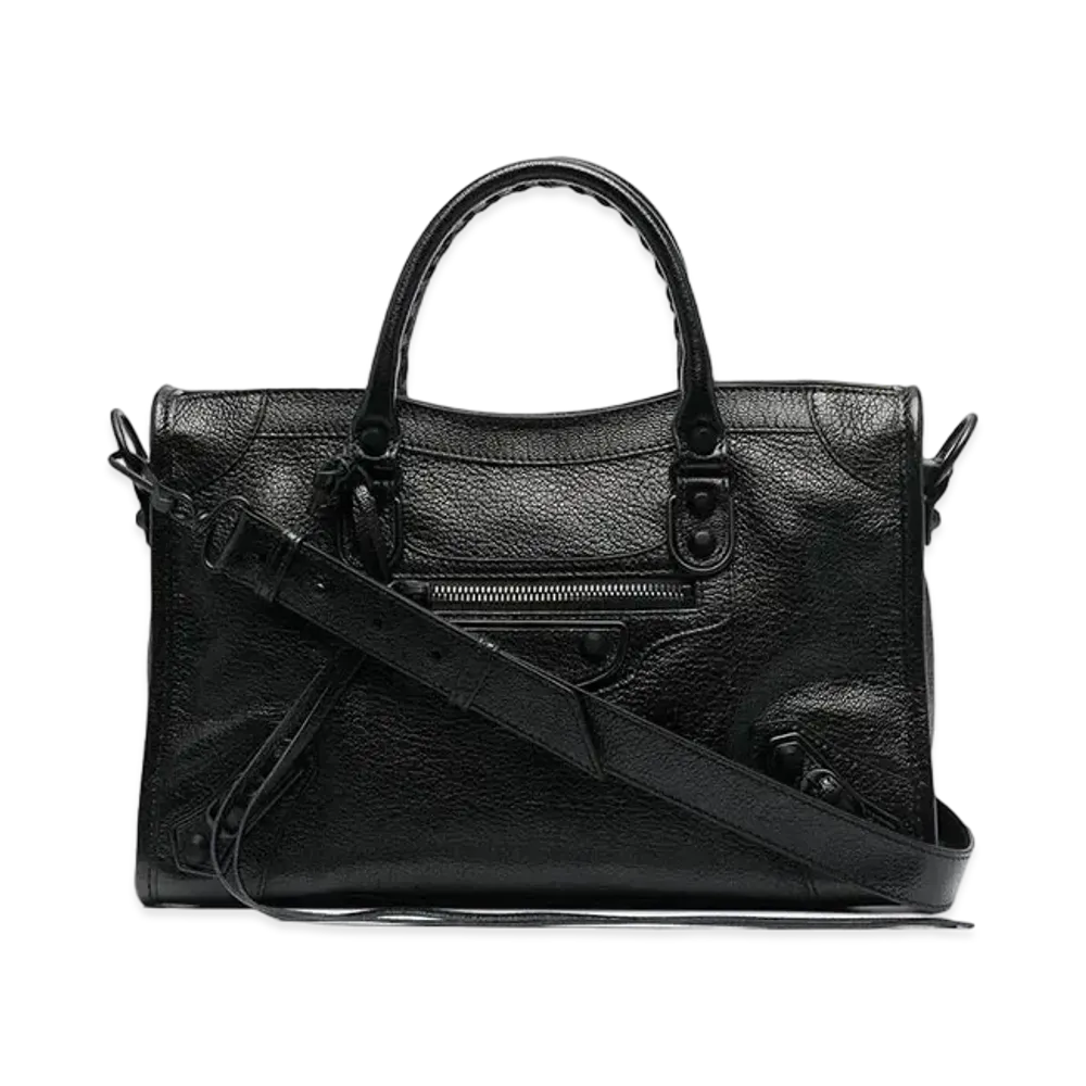 BALENCIAGA Small Metal Trim City Bag "Black"