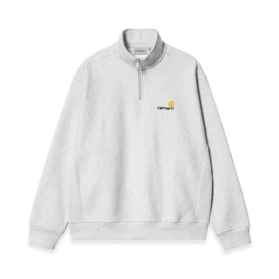 Carhartt WIP Half Zip American Script Sweat "Ash Heather"