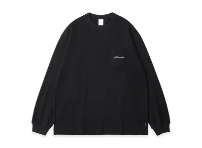 plllllleeeasse Binding Long Sleeve Pocket Tee "Black"