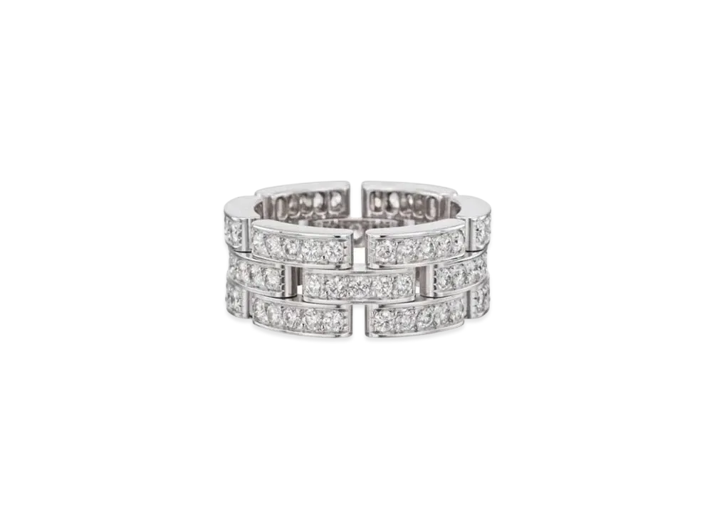 Cartier Maillon Panthere Ring, 3 Diamond-Paved Rows