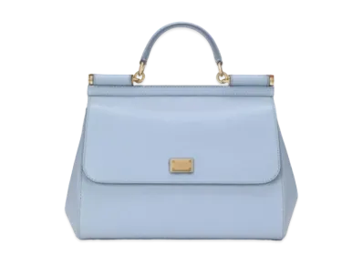 Dolce&Gabbana Sicily Bag Regular Dauphine Leather "Blue"