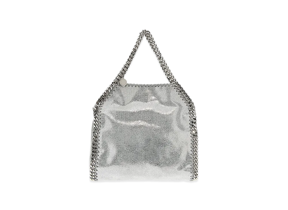 STELLA McCARTNEY Women's Metallic Falabella Mini Tote Bag "Silver"