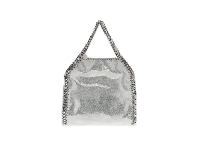 STELLA McCARTNEY Women's Metallic Falabella Mini Tote Bag "Silver"