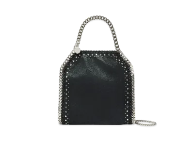 STELLA McCARTNEY Falabella Studded Mini Tote Bag "Pitch Black"
