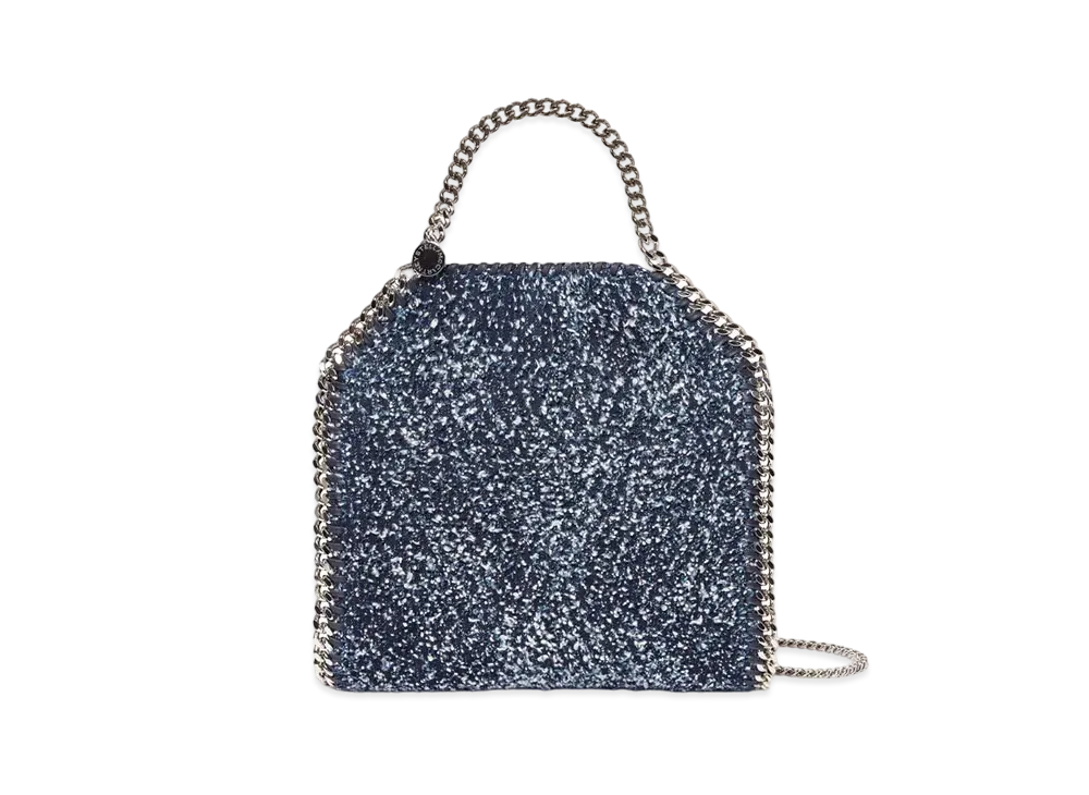 STELLA McCARTNEY Falabella Mini Boucle Tote Bag "Speckled Blue"