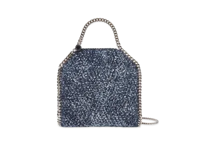 STELLA McCARTNEY Falabella Mini Boucle Tote Bag "Speckled Blue"