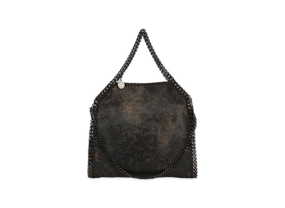 STELLA McCARTNEY Women's Alter Suede Mini Falabella Handbag "Green/Dark Brown"