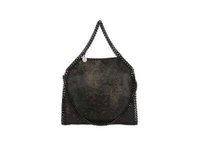 STELLA McCARTNEY Women's Alter Suede Mini Falabella Handbag "Green/Dark Brown"