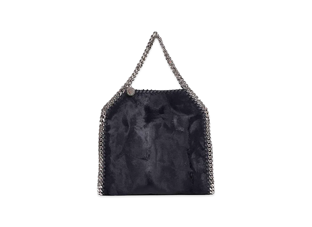 STELLA McCARTNEY Women's Mini Falabella Brushed Velvet Tote Bag "Black"