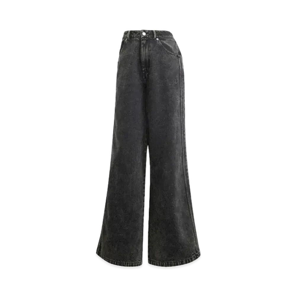 adidas Premium Essentials Wide Leg Denim Pants "Black"