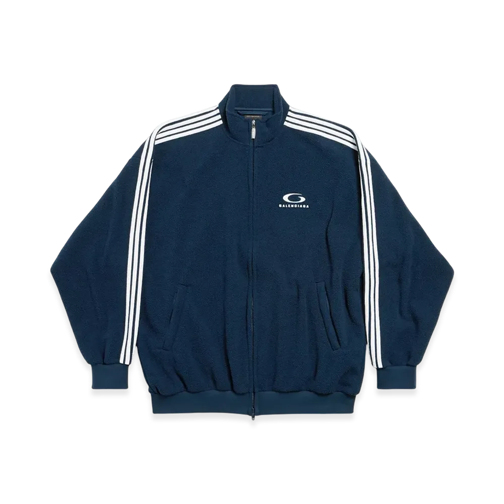 BALENCIAGA Loop Sports Icon Zip-up Jacket "Navy/White"