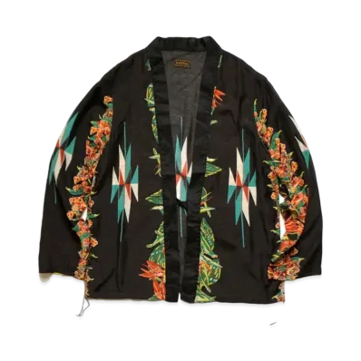 KAPITAL SILK LAYON HIBISCUS OORTEGA PT KAKASHI SHIRT "Black"