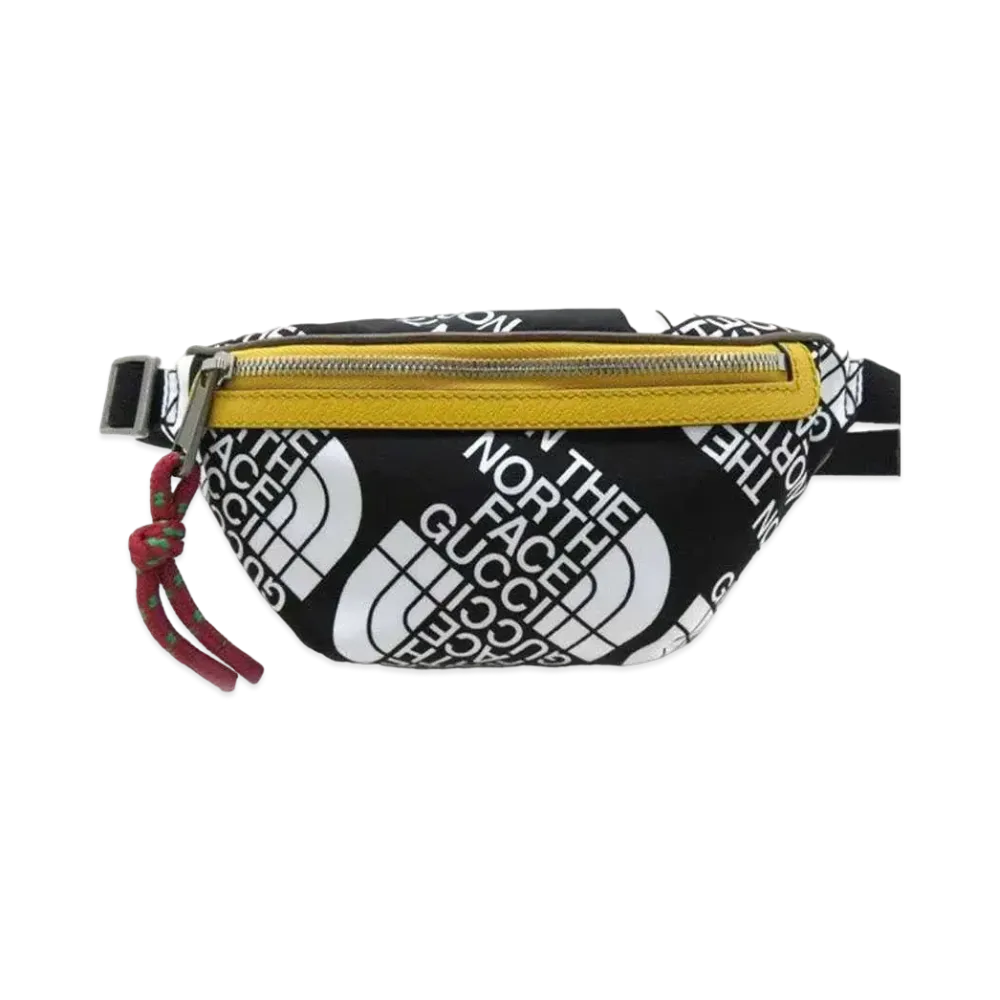 GUCCI × THE NORTH FACE Nylon/leather Waistbag "Black/Multi"