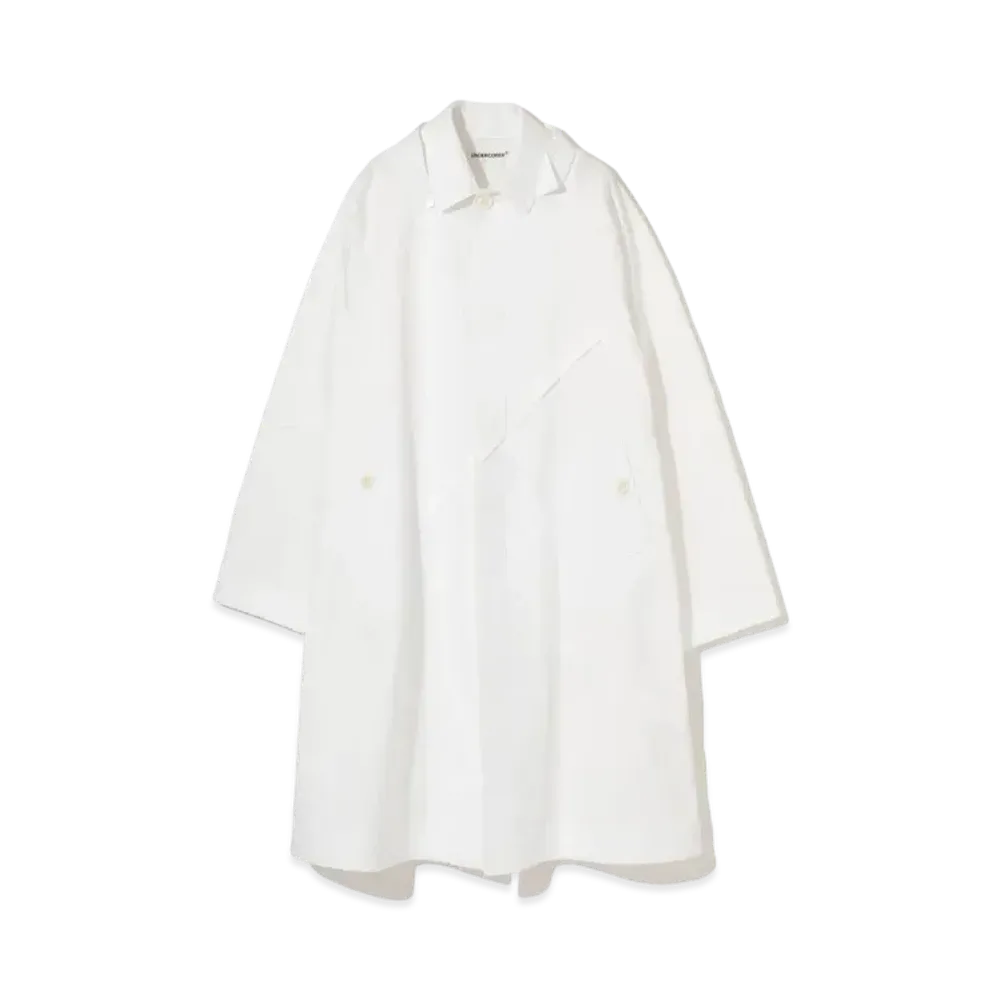 UNDERCOVER Cotton Stainless Steel Collar Coat "White"