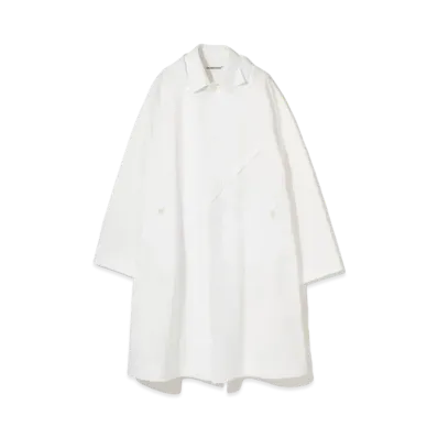 UNDERCOVER Cotton Stainless Steel Collar Coat "White"