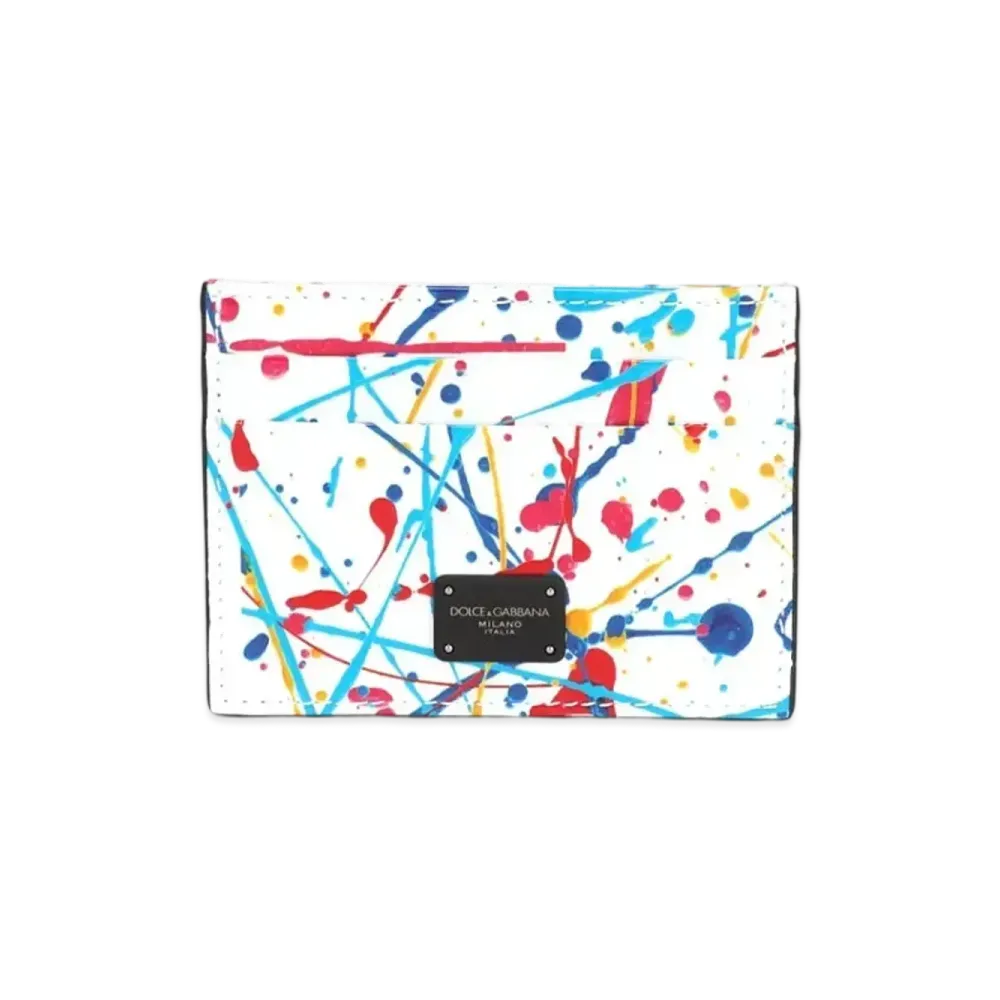 Dolce&Gabbana Card Holder Printed Calfskin Upper "Multicolor"