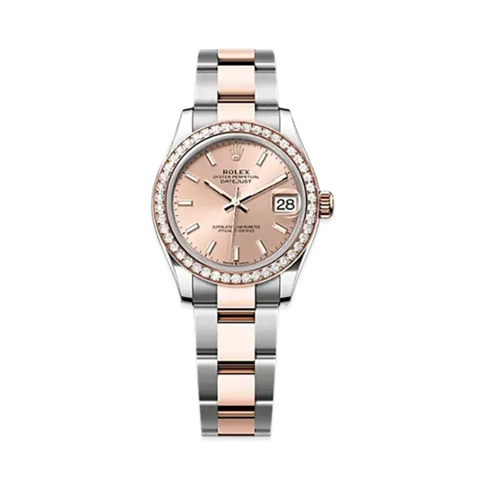 ROLEX Datejust 31mm Oystersteel & Everose Gold Diamond 278381RBR "Rose-colour"