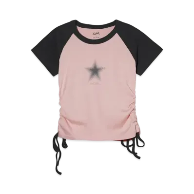 X-Girl Dotted Star S/S Ragran Baby Top "Pink"