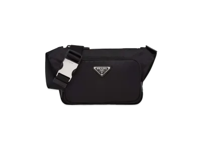 PRADA Re-Nylon and Saffiano Leather Shoulder Bag "Black"