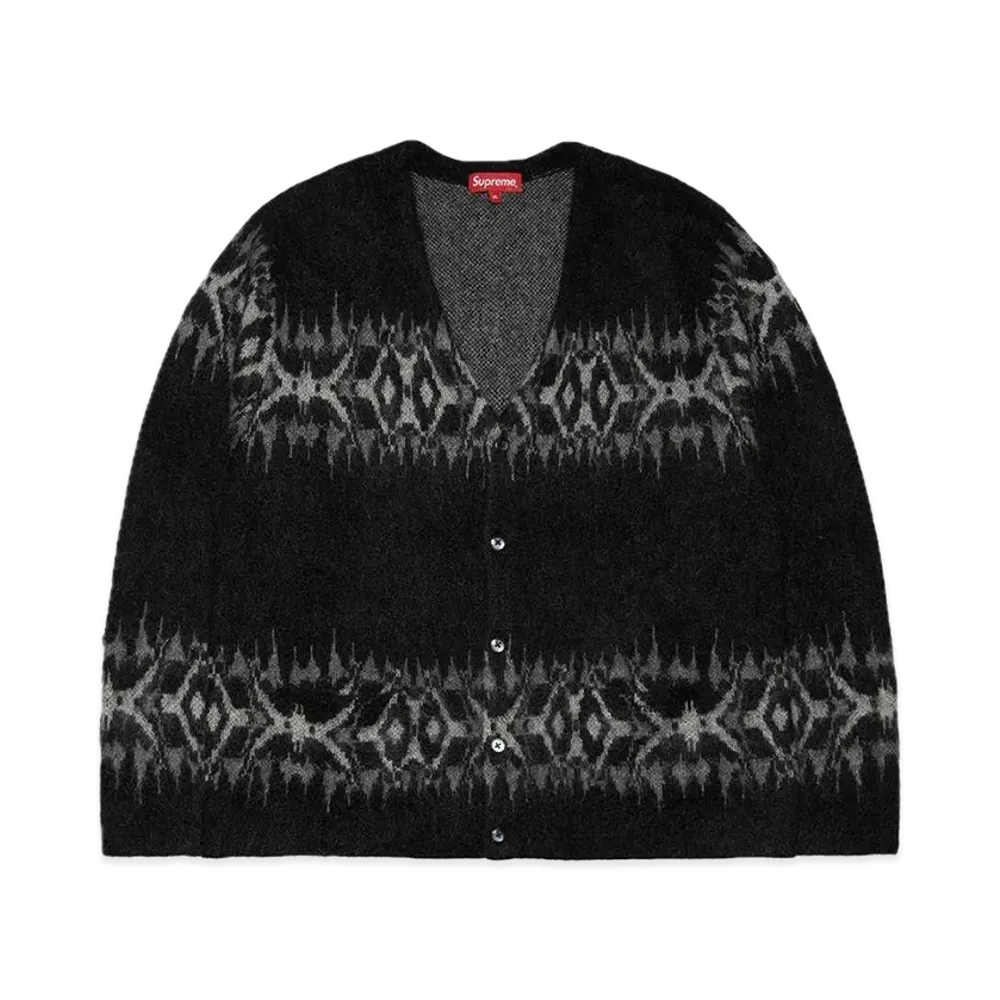 Supreme Abstract Stripe Cardigan "Black"