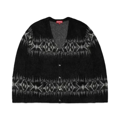 Supreme Abstract Stripe Cardigan "Black"