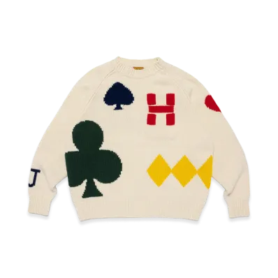HUMAN MADE Lowgauge Knit Sweater "White"