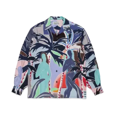 WACKO MARIA Yula Paradisezu Hawaiian Shirt "Navy"