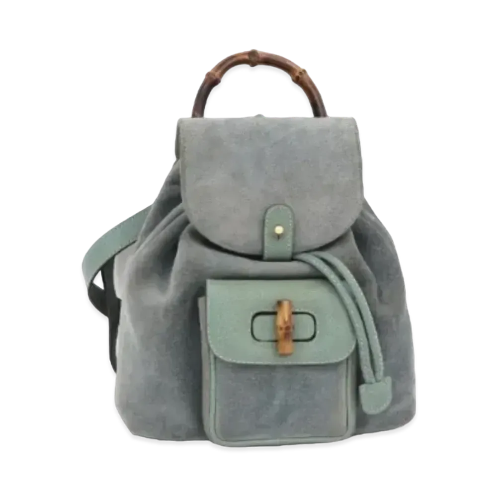 GUCCI Backpack Enamel Bamboo "Blue"