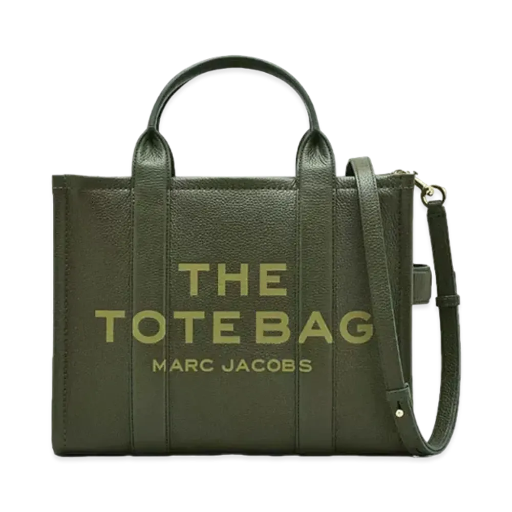 Marc Jacobs The Leather Medium Tote Bag "Forest"
